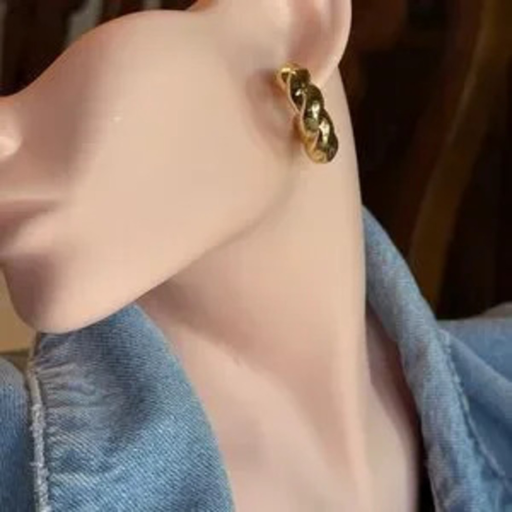 Twisted Gold Earrings